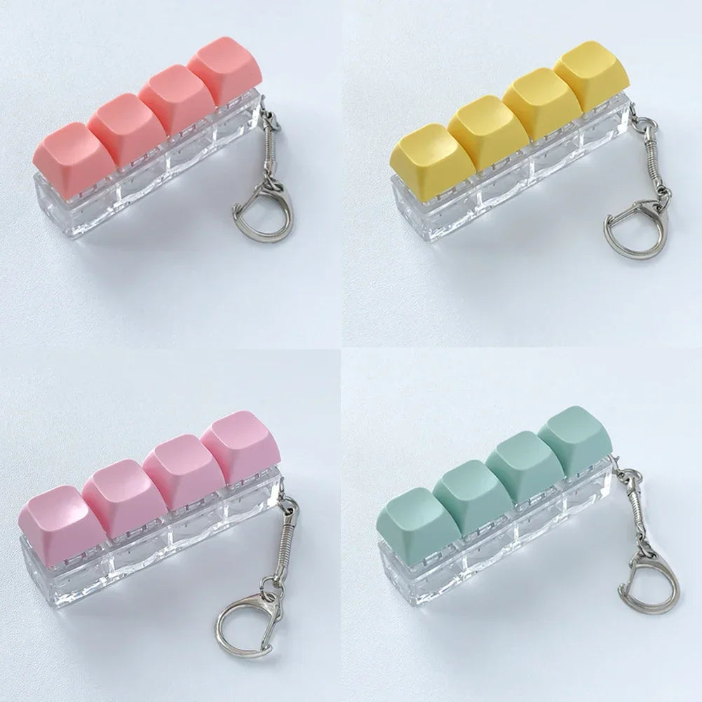 Keychain 4 Tasten Klickbar Bunte Farben